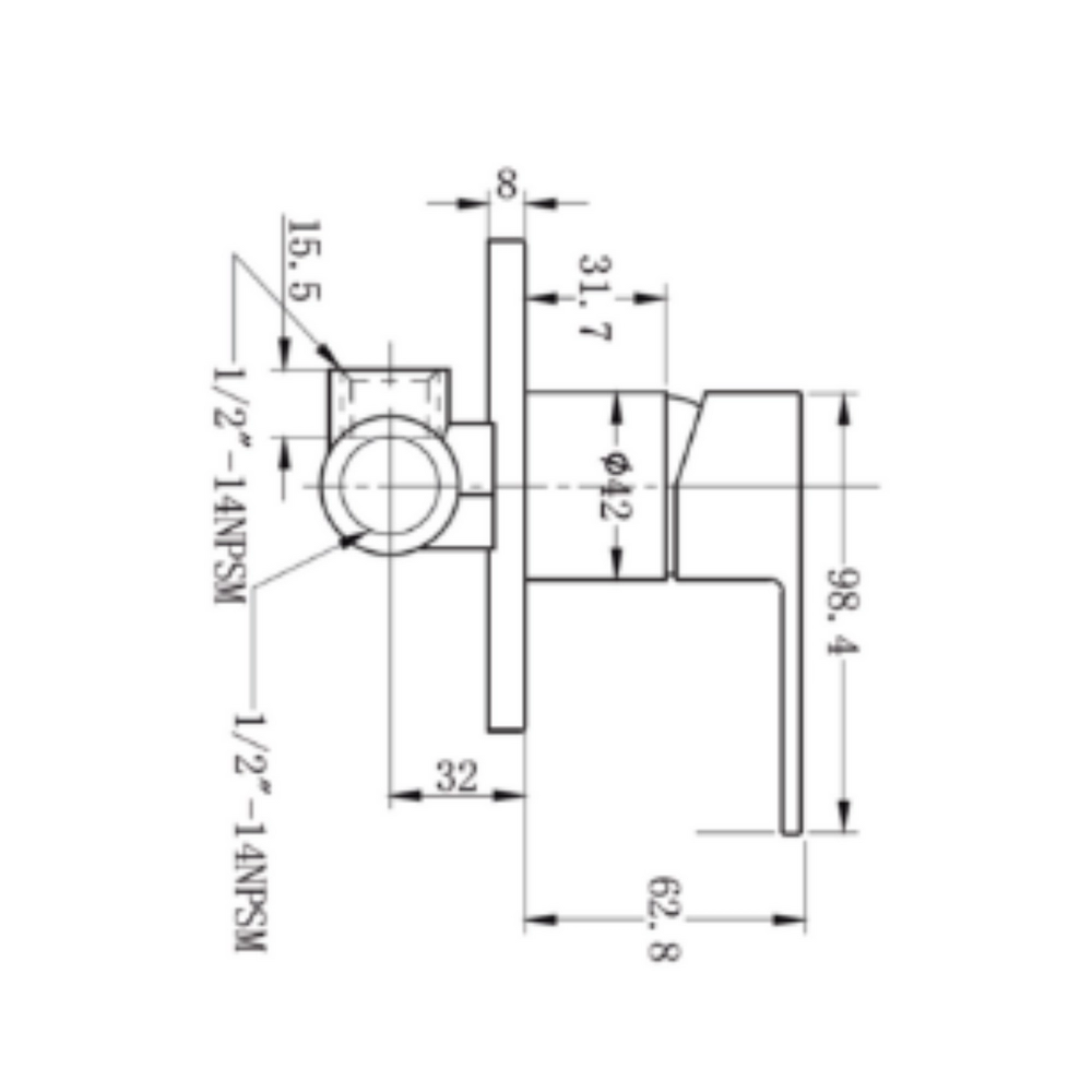 Grifo Monocontrol Para Ducha Marsella Oro Atacama Stretto