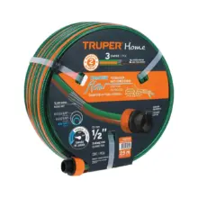 Manguera 1/2″ 25m 3 Capas Conexiones Plásticas Truper 102546