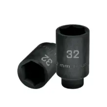 Copa De Impacto Larga 6 Puntas Acero Cromo 1/2"x 32mm Truper