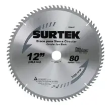 Disco De Corte Para Sierra Circular 60 Dientes 7-1/4" Surtek