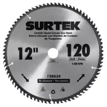 Disco De Corte Para Sierra Circular 120 Dientes 12" Surtek