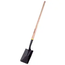 Pala De Tronco Cuadrada En "D" Mango Largo De Madera Surtek