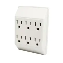 Multitoma Aterrizado 6 Entradas 15A 127V Cuadrado Surtek