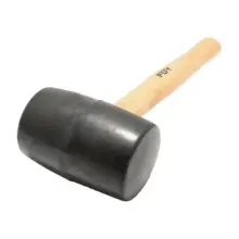 Mazo Con Cabeza De Hule Negro Tipo Barril 16 oz Foy
