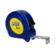 Flexómetro Con Carcasa Plástico Azul 5 m x 3/4" Foy