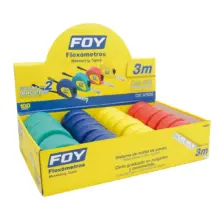 Flexómetros Display x 24 Varios Colores 3m x 1/2" Foy