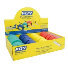 Flexómetros Display x 12 Varios Colores 5m x 3/4" Foy