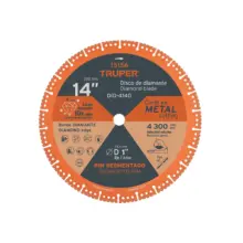 Disco De Diamante 14″ x 4 mm Corte De Metal Truper 15156