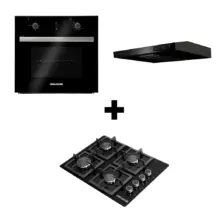 Combo Estufa+Horno HG 2560+Campana Extractora Challenger