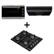 Combo Estufa+Horno HE 2485+Campana Extractora Challenger