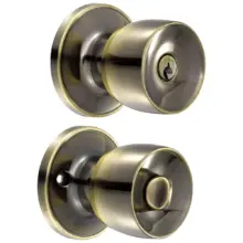 Cerradura De Pomo Copa Para Recámara Latón Antiguo Lock