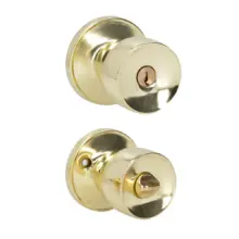 Cerradura De Pomo Copa Para Recámara Latón Brillante Lock