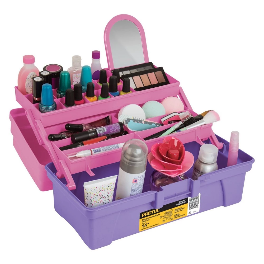 Organizador de maquillaje, caja organizadora de cosméticos