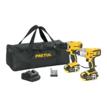 Taladro Percutor + Atornillador De Impacto 20V Pretul 29020