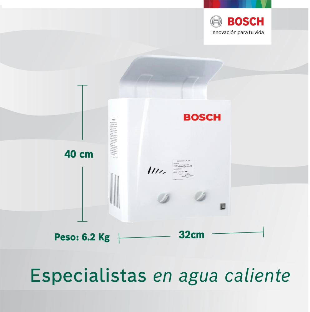 acre presente Escupir Calentador Bosch 5.5lt Gas Natural Tiro Natural Therm 1000 O