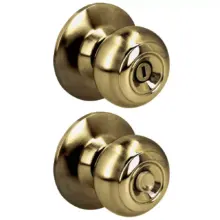 Cerradura De Pomo Ovalado Para Baño Latón Antiguo Prolok