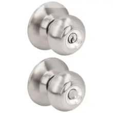 Cerradura De Pomo Ovalado Recámara Acero Inox Prolok