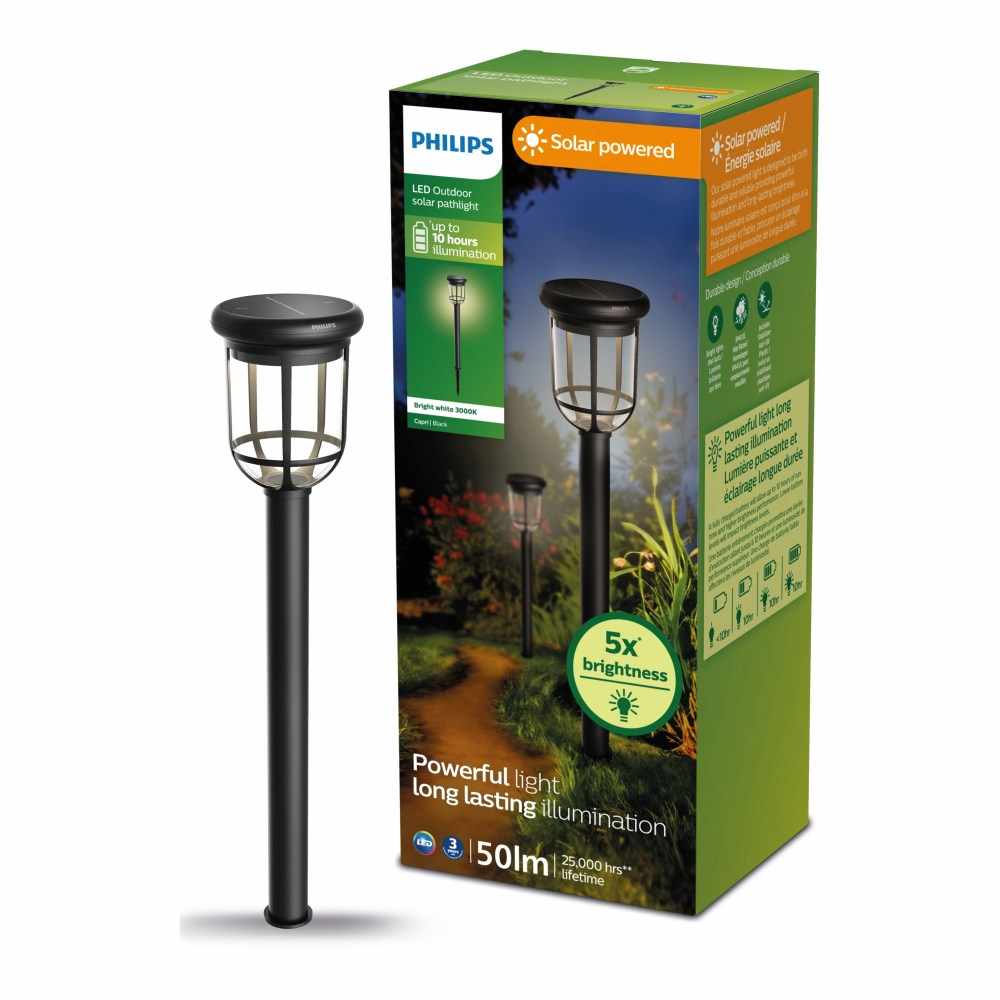 Estaca Solar Led Deco 0.6w 50lm Capri Luz Cálida Philips