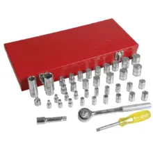 Copas Y Accesorios Cuadro 1/4"Y 3/8" (Jgo. 41 Pzas.) Urrea