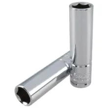 Copa Larga 6 Puntas Acero Cromo Cuadro 1/4"x13 mm Urrea
