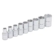 Copas Cortas 6 Puntas Cuadro 1/4" (Jgo. 9 Pzas.) Urrea