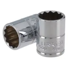 Copa Corta 12 Puntas Acero Cromo Cuadro 3/8"x5/8" Urrea