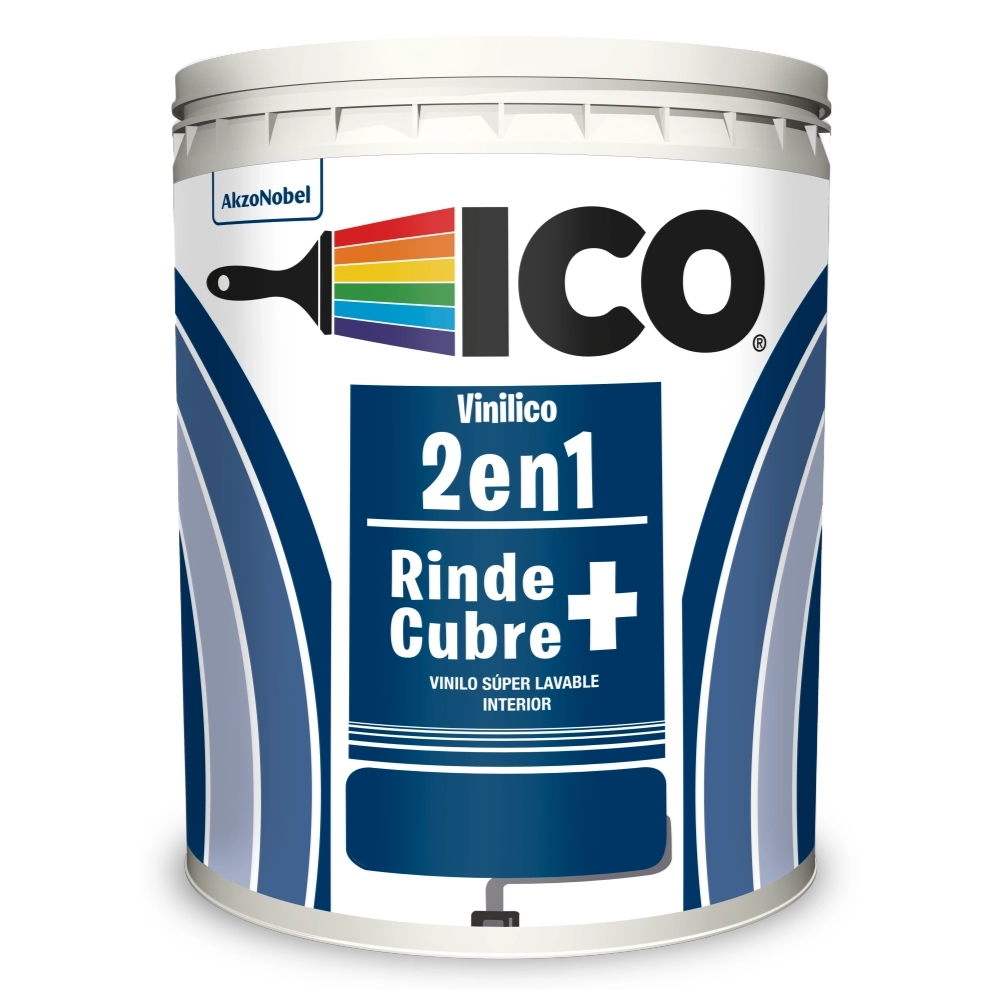 Pintura Vinilico 2en1 Interior Blanco Ico-Pintuco 1/4 Galón