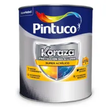 Pintura Koraza Super Acrílico 1 Galón Blanco Pintuco