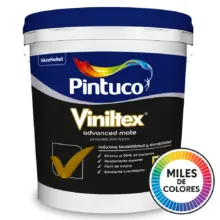 Pintura Viniltex Advanced Base Pastel 2.5 Gl Color Pintuco