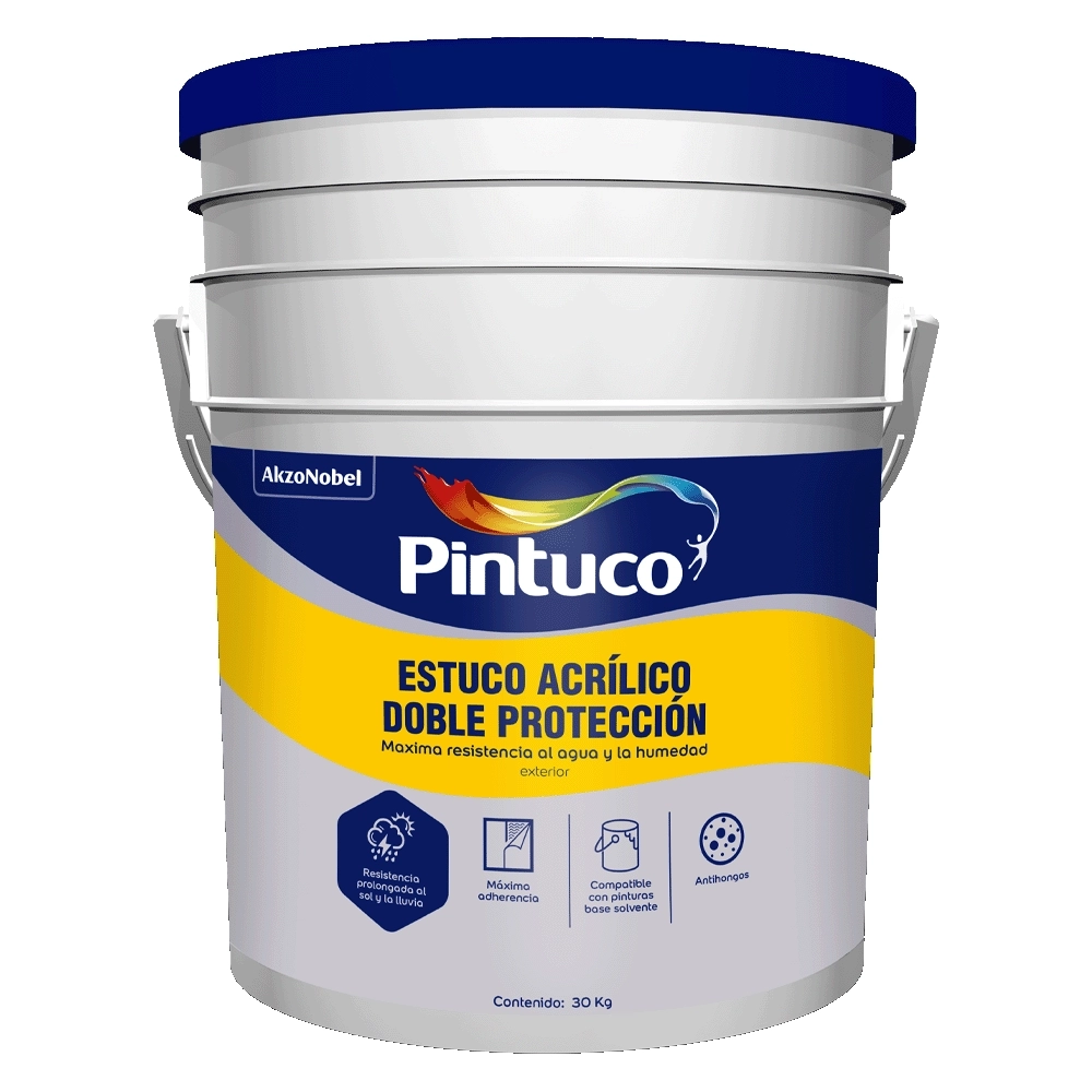 Estuco Acrilico Exterior Blanco Pintuco Caneca 5 Galones