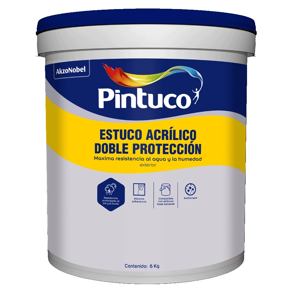 Estuco Acrilico Exterior Blanco Pintuco 1 Galón