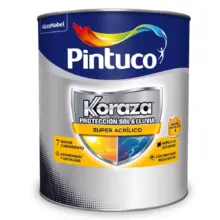 Pintura Koraza Super Acrílico Exter. Blanco Pintuco 1/4 Gl