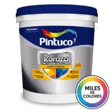 Pintura Koraza Super Acrílico Base Pastel 2.5 Gl Pintuco