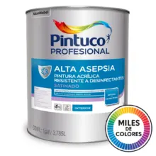 Pintura Acrilica Alta Asepsia B. Pastel Color 1 Gl Pintuco