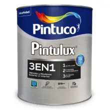 Esmalte Pintulux Teu Int/Ext Blanco Mate Pintuco 1/4 Galón