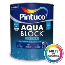 Pintura Aquablock Ultra Base Pastel 1/4 Galón Color Pintuco