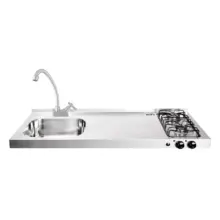 Mesón De Empotrar Abba 2 Puestos Gas Propano Mg 1.2 2Pee