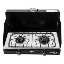 Cocineta De Camping Abba 2 Puestos Gas Propano Sc 200 Negro