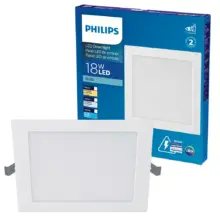Panel Led Cuadrado De Empotrar 18 W 6500 K 1300 Lm Philips
