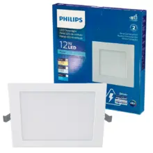 Panel Led Cuadrado De Empotrar 12 W 3000 K 900 Lm Philips