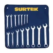 Llaves Mixtas 12 Puntas Métricas (Jgo. 15 Pzas) Surtek