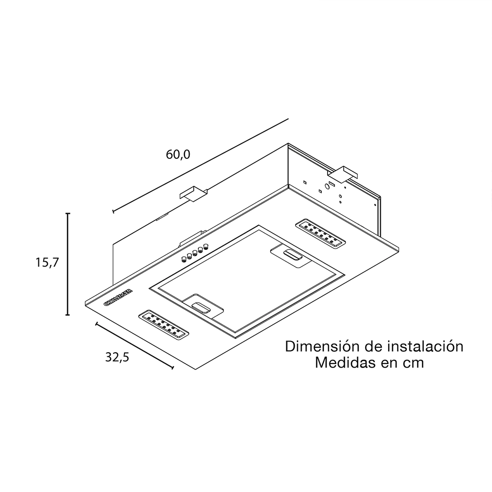 Campana grupo filtrante Challenger en acero inoxidable 60 cm 3 velocidades  - Challenger