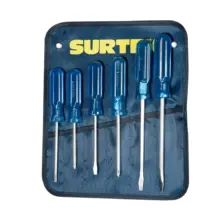 Destornilladores Azules Combinado (Jgo. 6 Pzas.) Surtek