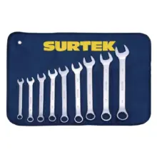 Llaves Mixtas 12 Puntas Pulgadas Rack (Jgo. 9 Pzas) Surtek