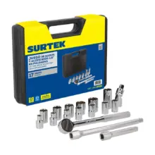 Copas Y Accesorios Métricos 1/2" (Jgo. 17 Pzas) Surtek