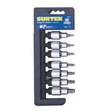 Copas Punta Torx  1/2" Caja (Jgo. 7 Pzas) Surtek