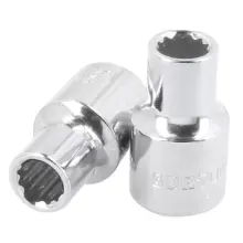 Copa Corta 12 Puntas Acero Cromo Cuadro 1/2"x 3/8" Surtek