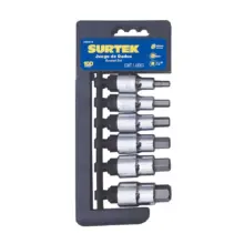 Copas Punta Hexagonal Métricos 1/2" (Jgo. 6 Pzas) Surtek