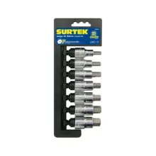 Copas Punta Hexagonal En Pulgadas 1/2" (Jgo. 7 Pzas) Surtek
