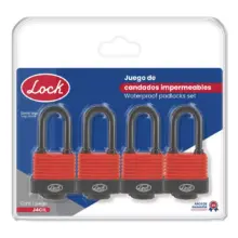 Candados Impermeables Laminado 40 mm (Jgo. 4 Pzas.) Lock